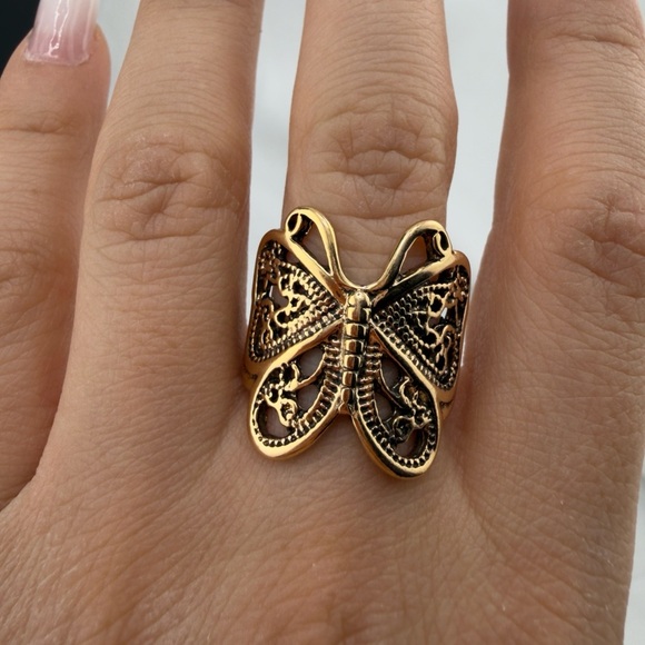 Anthropologie Jewelry - Elegant Gold Butterfly Ring